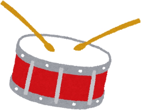 Cute Snare Drum with Drumsticks Illustration